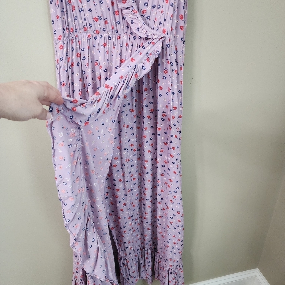 Madewell Floral Ruffle Edged Maxi Dress  Size 2 - Picture 6 of 10